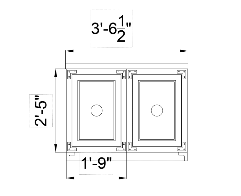 custom bath vanity autoCAD drawing