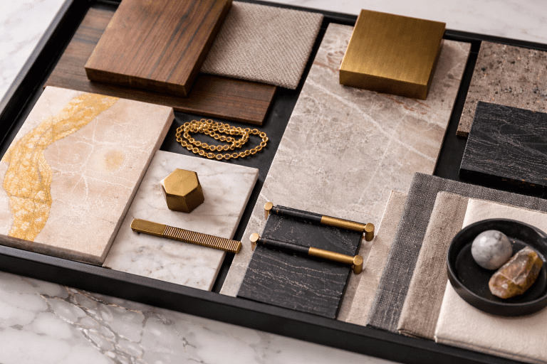 interior design project materials presentation