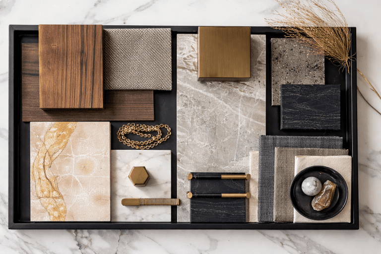 interior design materials presentation tray