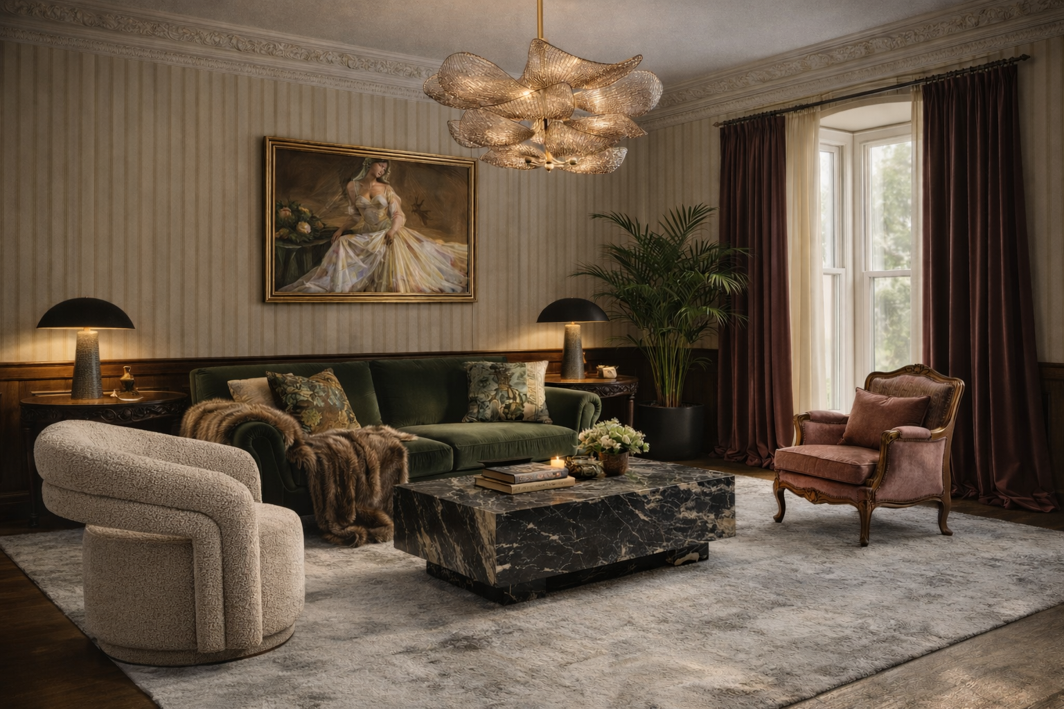 mixed style living room