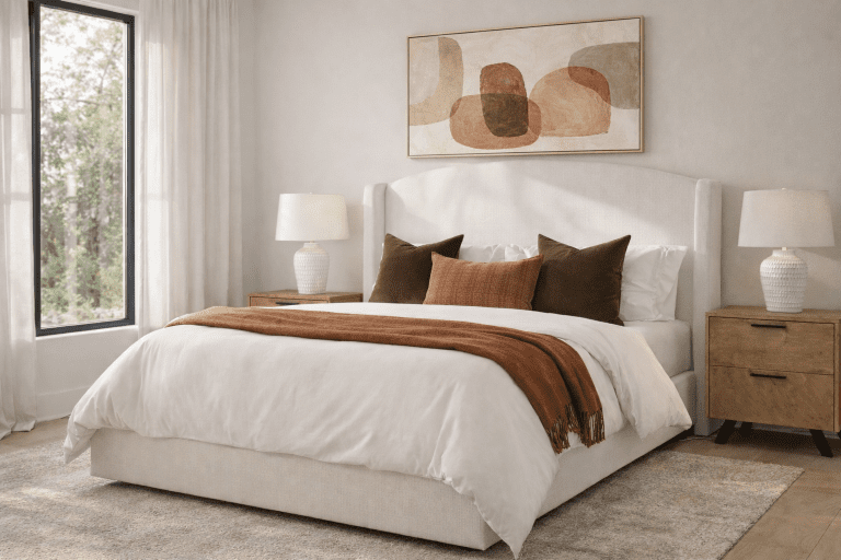 Organic Luxe Bedroom Staging