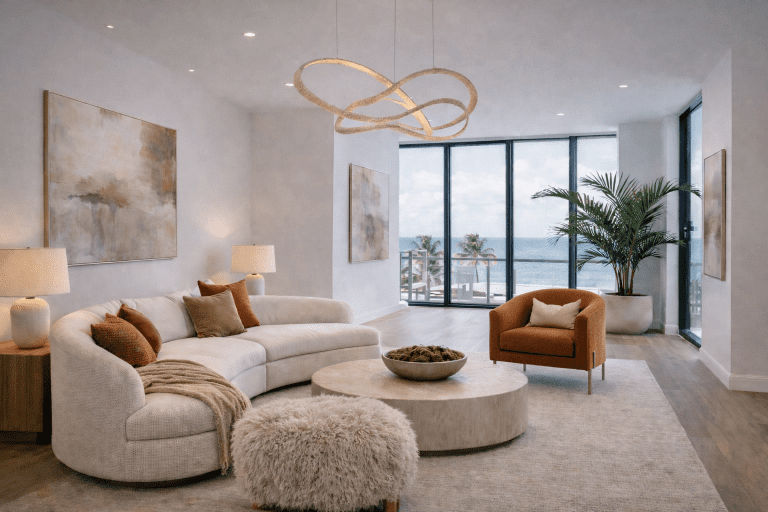 Soft Contemporary condo Living room
