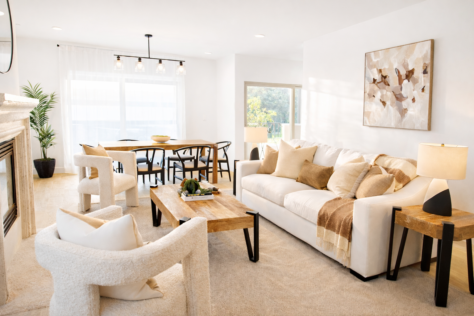 West LA Luxury Condo Living Space After