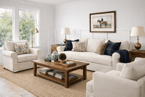 Modern english country living room