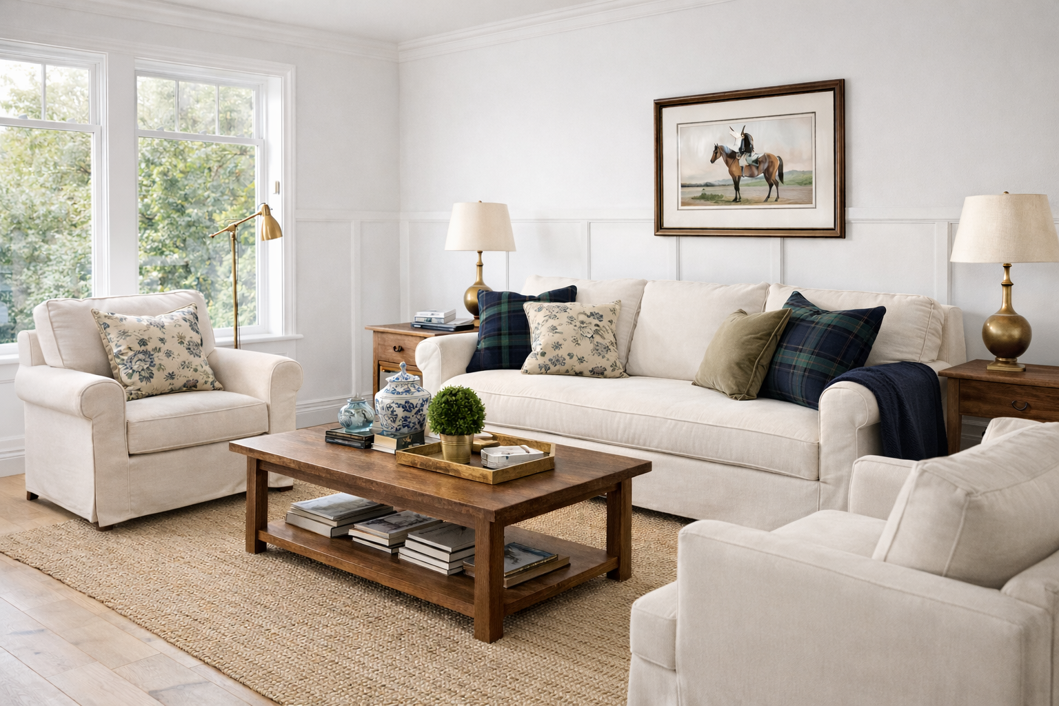 Modern english country living room