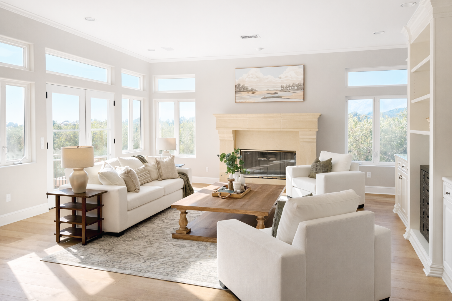 Malibu Home Family Room After Staging