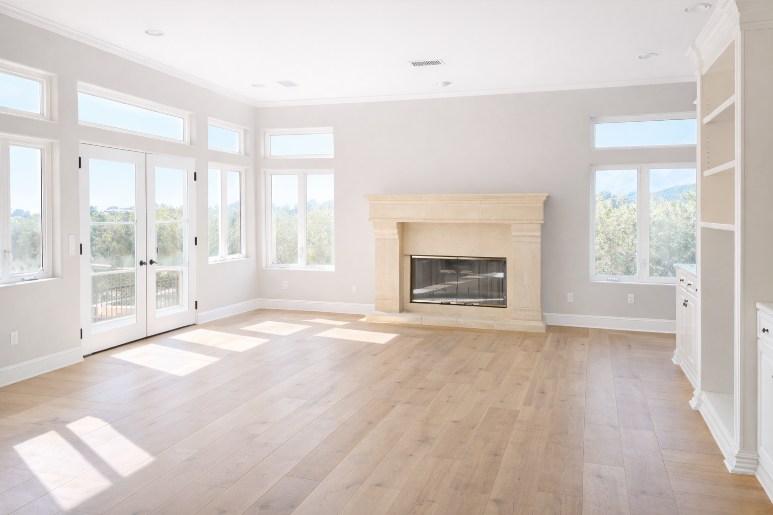 Malibu Family Room Before Staging