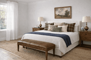 Primary Suite Staged with English Country Style