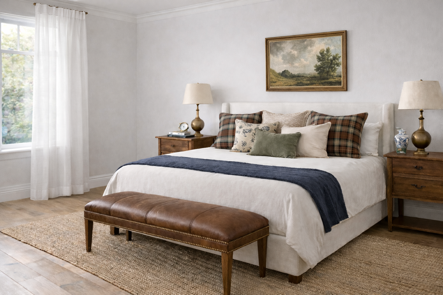 Primary Suite Staged with English Country Style