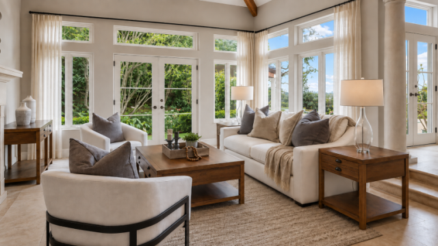 Malibu Transitional Mediterranean Living Room Home Staging - KMW Interiors Malibu Transitional Mediterranean Living Room Home Staging - KMW Interiors