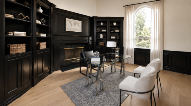 Malibu Transitional Mediterranean Home Office Home Staging - KMW Interiors Malibu Transitional Mediterranean Home Office Home Staging - KMW Interiors