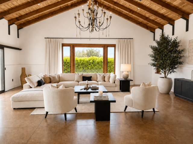 Malibu Coastal Mediterranean Family Room Home Staging - KMW Interiors Malibu Coastal Mediterranean Family Room Home Staging - KMW Interiors