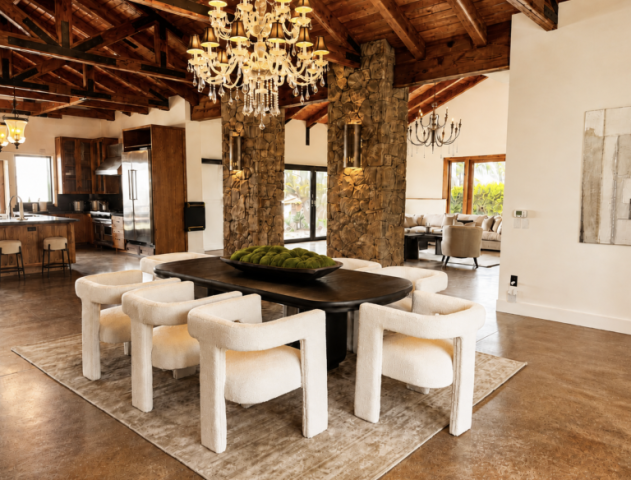 Malibu Coastal Mediterranean Dining Room Home Staging - KMW Interiors Malibu Coastal Mediterranean Dining Room Home Staging - KMW Interiors