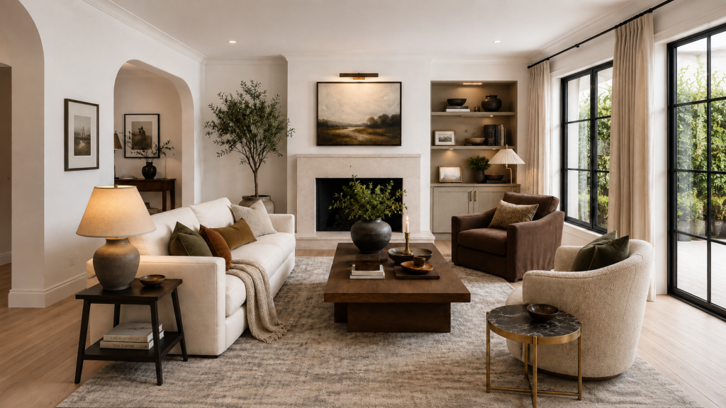 Modern Mediterranean Living Room
