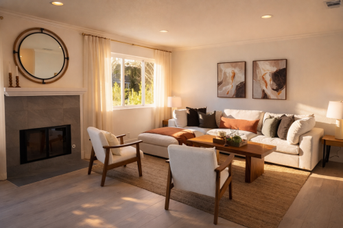 Living Room - Modern organic Home Staging, Mar Vista